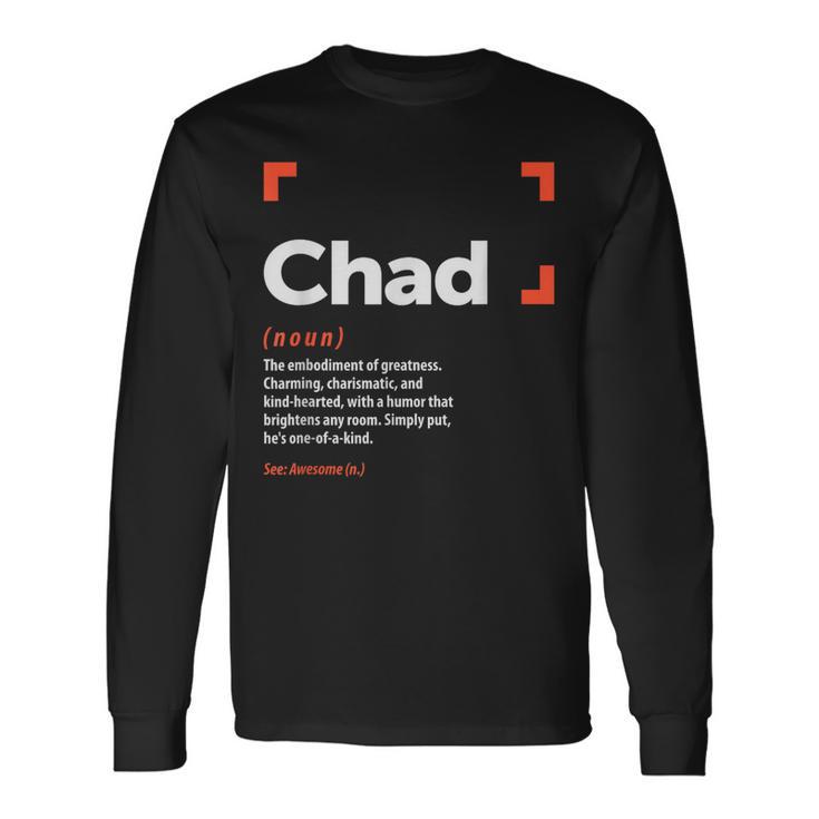 Chad Definición Nombre Personalizado Chad Camiseta de manga larga