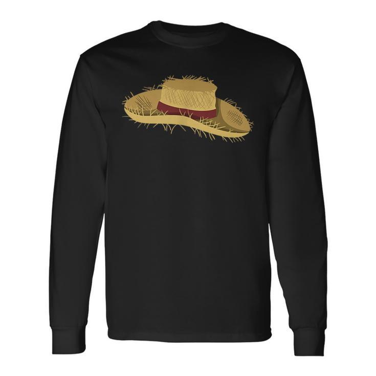 Chapeau De Paille D'étéacances Naturel T-shirt à manches longues