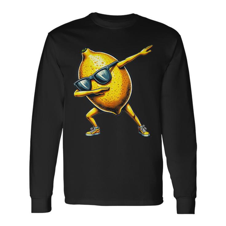 Citron Amusant Avec Un Motif T-shirt à manches longues