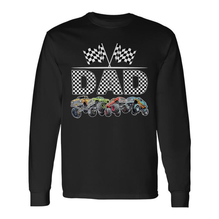 Dad Retro Monster Truck Family Birthday Matching Long Sleeve T-Shirt