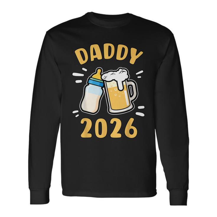 Daddy 2026 Nuovo Papà Annuncio Del Padre Giovane Maglietta a maniche lunghe
