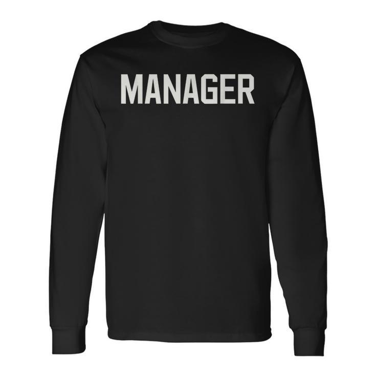 De Texte Manager Idéal Pour Les Rôles De Direction T-shirt à manches longues
