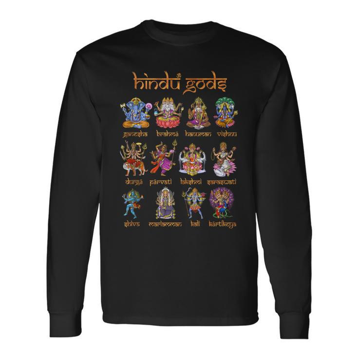 Dios Hindúhiva Ganesha Hanuman Hinduismo Diosa Kali Yoga In Mangas Camiseta de manga larga