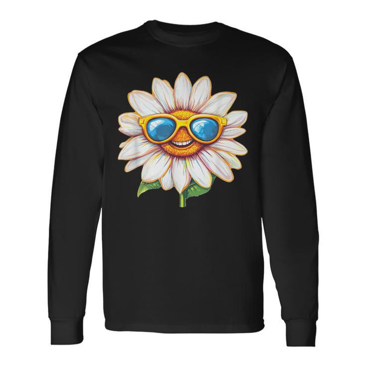 Divertidas Margaritas Con Gafas Deol Para Margaritas Y Temporada De Flores Camiseta de manga larga