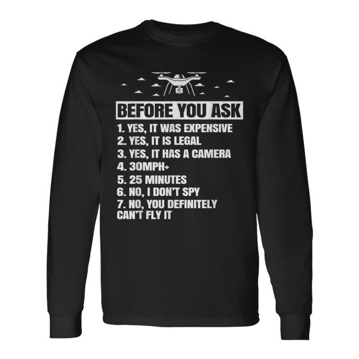 Drone Para Multicopter Boy Hombres Niños Fpv Pilot Camiseta de manga larga