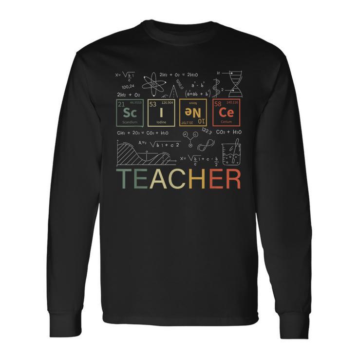 Elementos Químicos Laboratorio De Ciencias Camiseta de manga larga