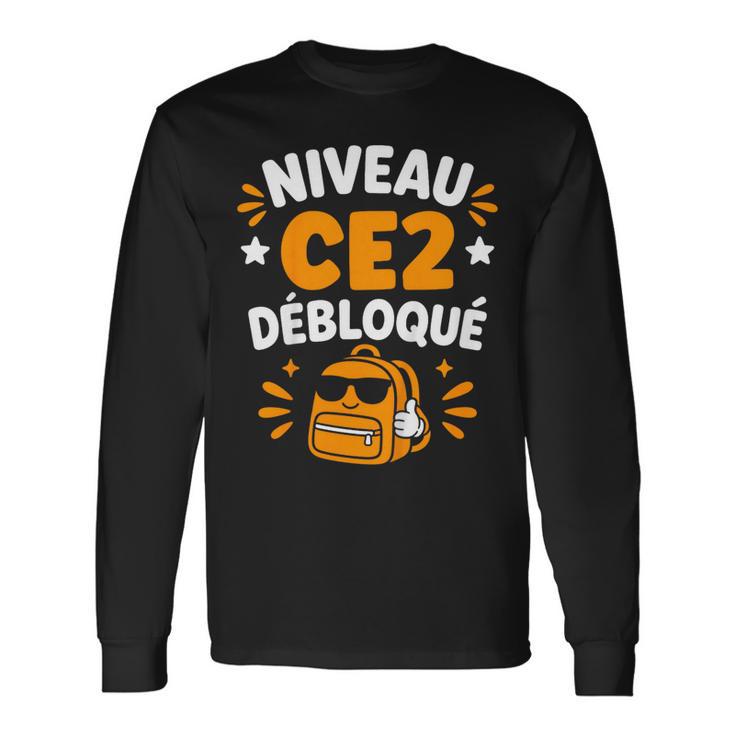 Enfant Humour École Élève Rentrée Des Classes Niveau Ce2 T-shirt à manches longues