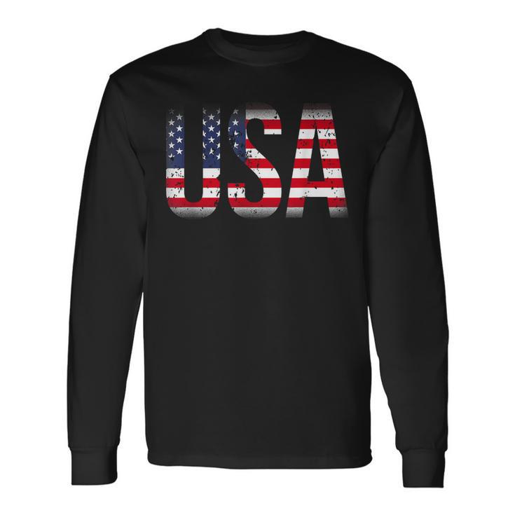 Estados Unidos Estados Unidos De América American Holiday 4 De Julio Camiseta de manga larga