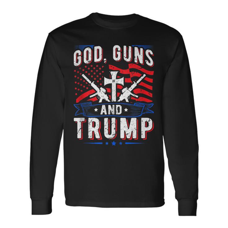 God Guns And Trump Donald Trump Admitedor Regalos In Mangas Camiseta de manga larga