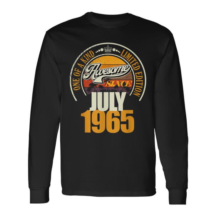 Ideal Desde Julio De 1965 61 Cumpleaños 61 Años Camiseta de manga larga