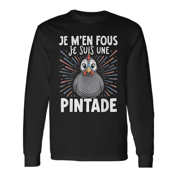 Je Fous Jeuis Une Pintade Pintade Doux T-shirt à manches longues