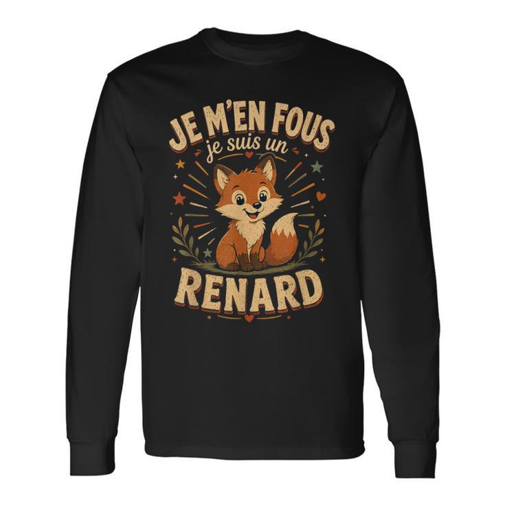 Je M’En Fous Jeuis Un Renard Renard Doux T-shirt à manches longues