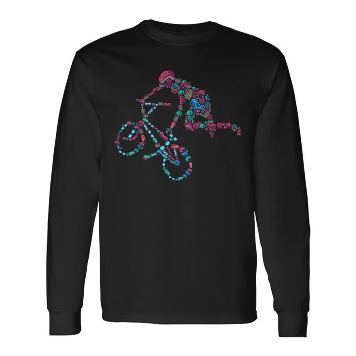 Jinete Freestyle De Bmxtunt Dirt Bike Camiseta de manga larga