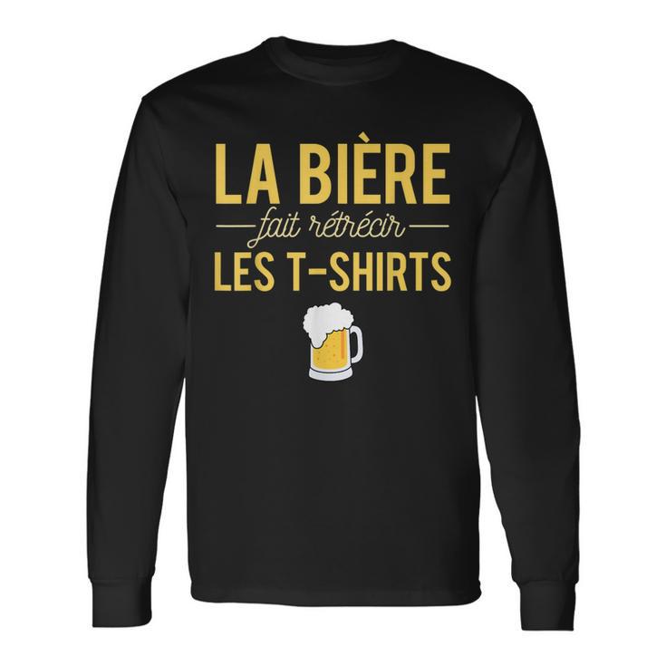 La Bière Fait Rétrécir Lesêtements Alcool Humour Pression T-shirt à manches longues