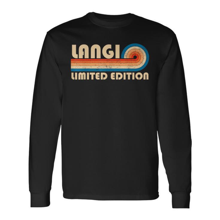Langi Retro 70S 80Sunsettripe Camiseta de manga larga