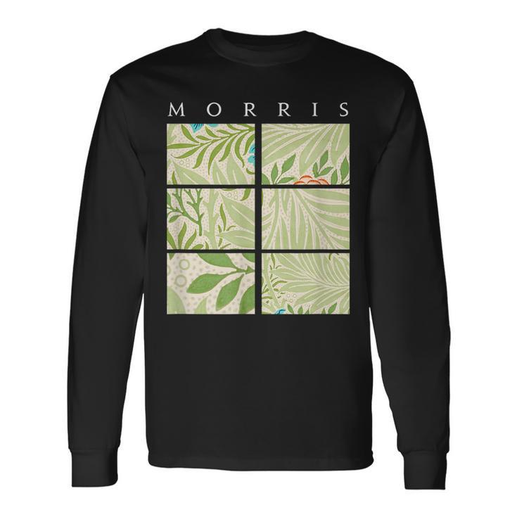 Larkspur William Morris Arts And Crafttyle Pattern T-shirt à manches longues