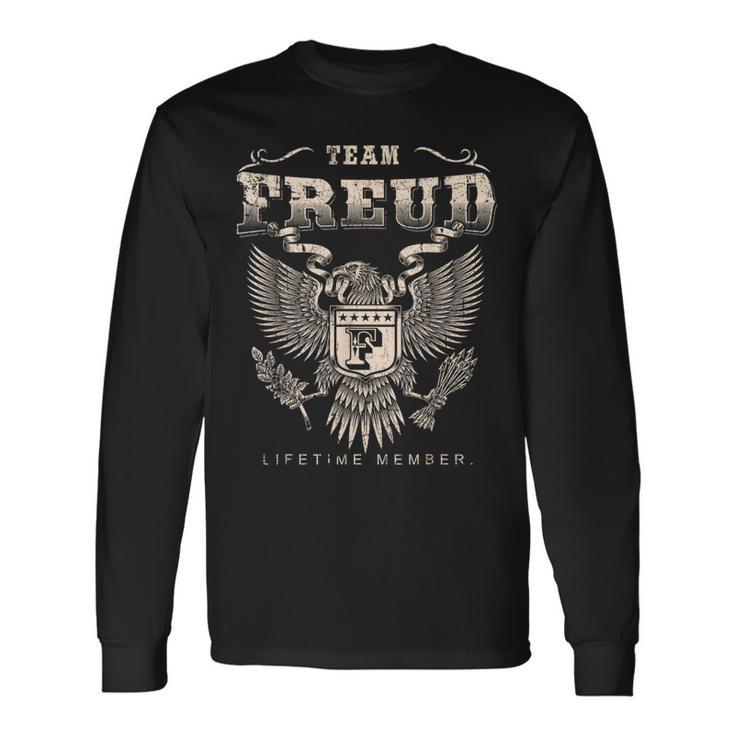 Membre Àie De L'équipe Freud Freud Name T-shirt à manches longues