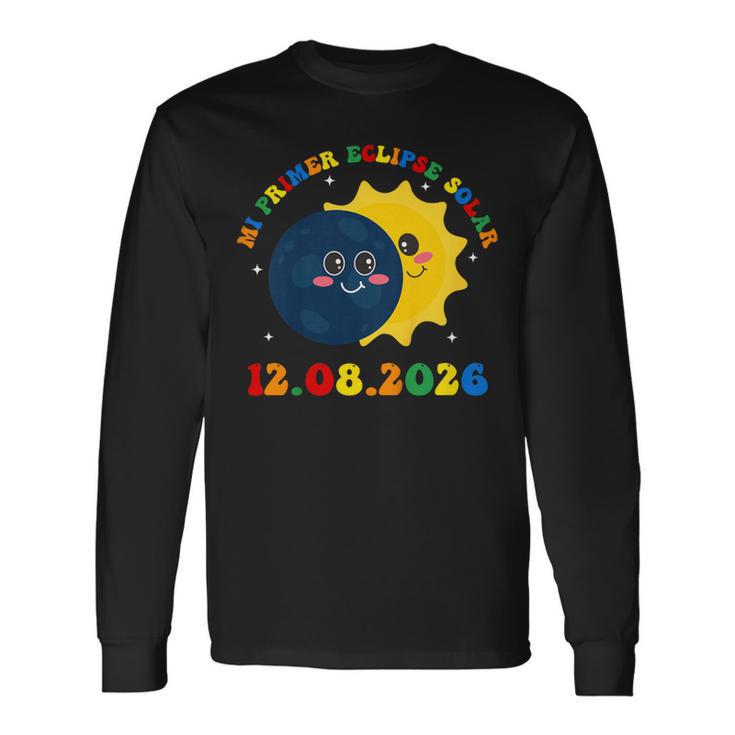 Mi Primer Eclipseolar Total Del 12 De Agosto Eclipse Para Niños Pequeños Camiseta de manga larga