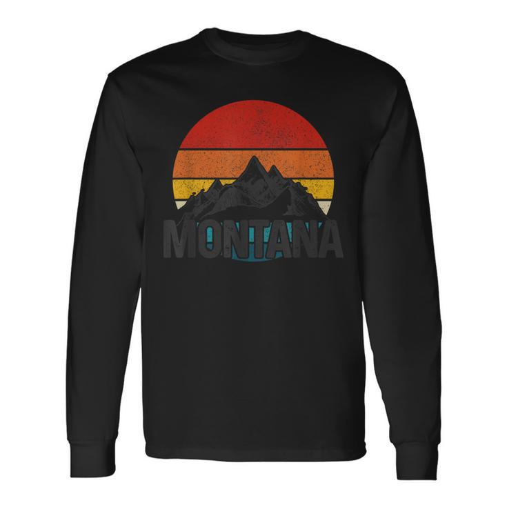 Montana Usa Amériqueintageouvenir T-shirt à manches longues