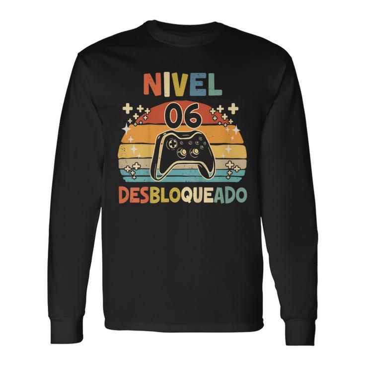 Nivel 6 Desbloqueado Gamer 6 Años Niño Nivel 6 Unlocked Camiseta de manga larga