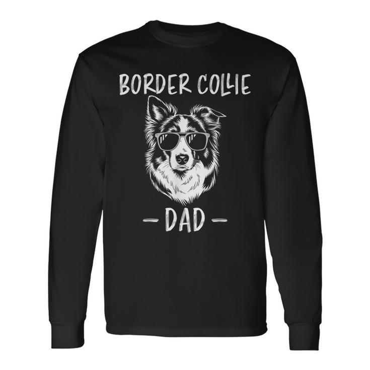 Papá Border Collie Divertido Border Collie Camiseta de manga larga
