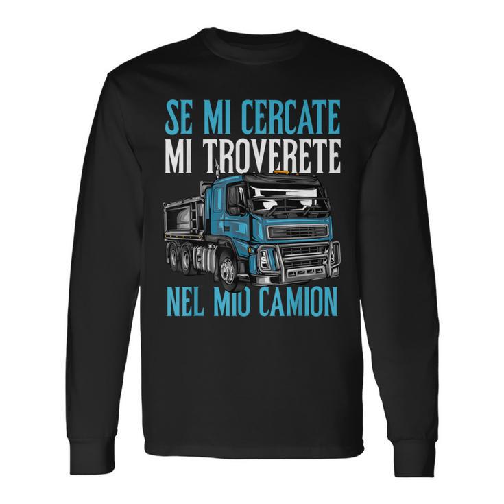 Papà Uomo Divertente Camionista Camion Camionisti Regalo Maglietta a maniche lunghe
