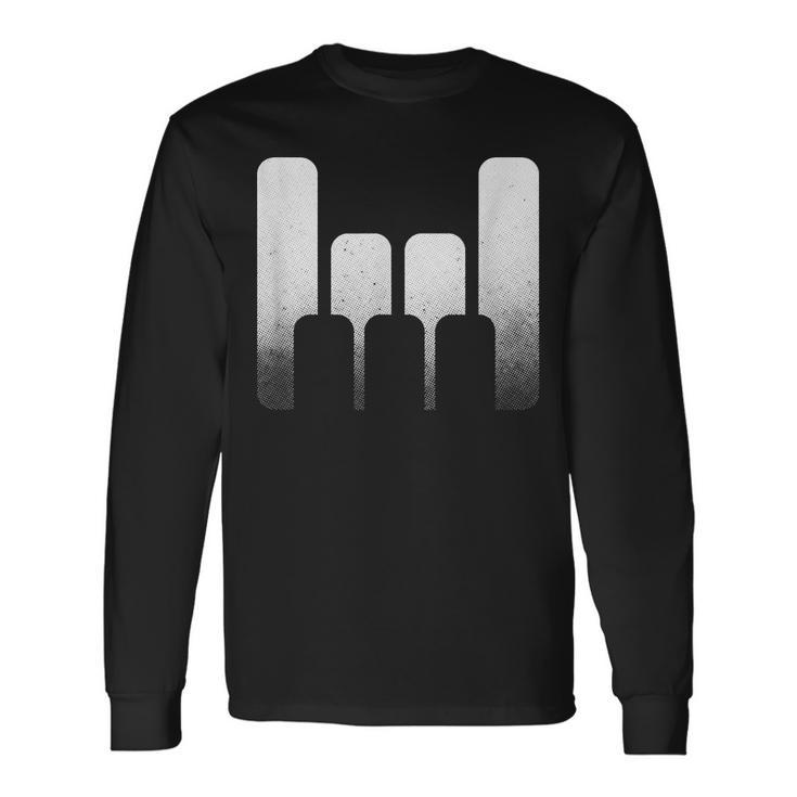 Piano Pianist Keys Tecladointetizador Jugador Clef Regalo Camiseta de manga larga
