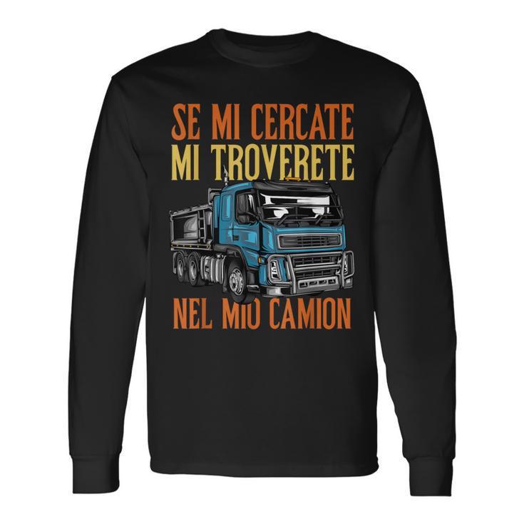 Regalo Camionista Camion Divertente Papà Maglietta a maniche lunghe
