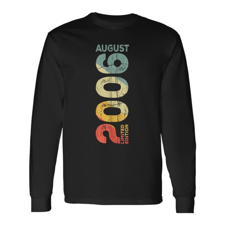 Retro 2006 Août 2006 Année 2006 Millésime 2006 Depuis 2006 T-shirt à manches longues