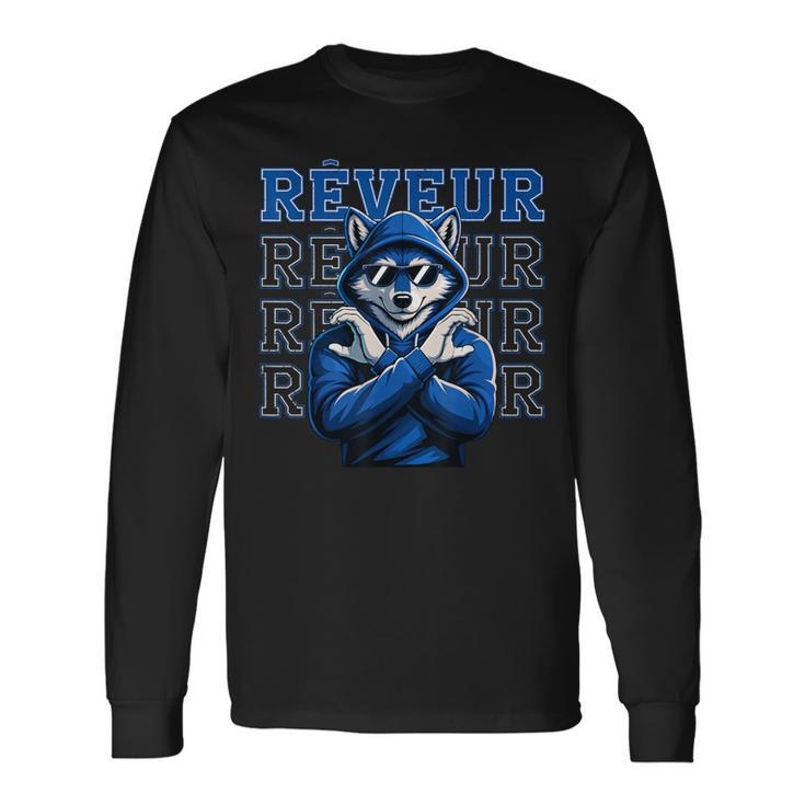 Reveur House Of Dreamers School Spirit Vintage Blue Wolf Long Sleeve T-Shirt