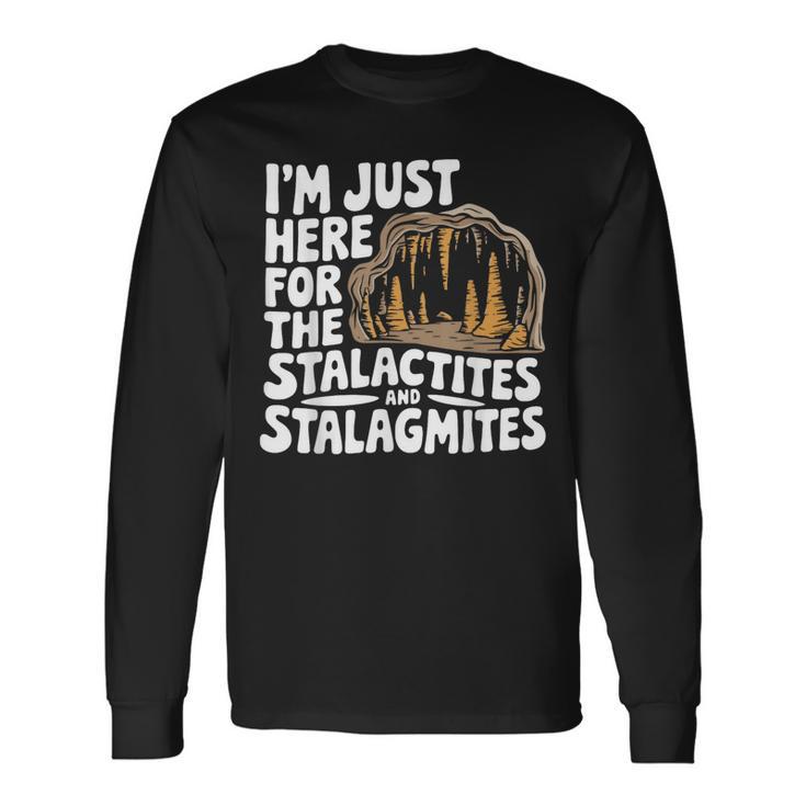 Stalactitestalagmites Caverne Explorateur De Grottes T-shirt à manches longues