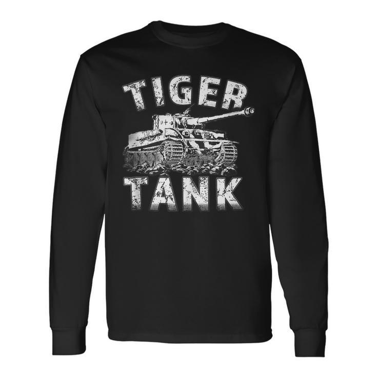 Tiger Tank Histórico Guerra Mundial 2Egunda Guerra Mundial Historia Panzer Alemana In Mangas Camiseta de manga larga