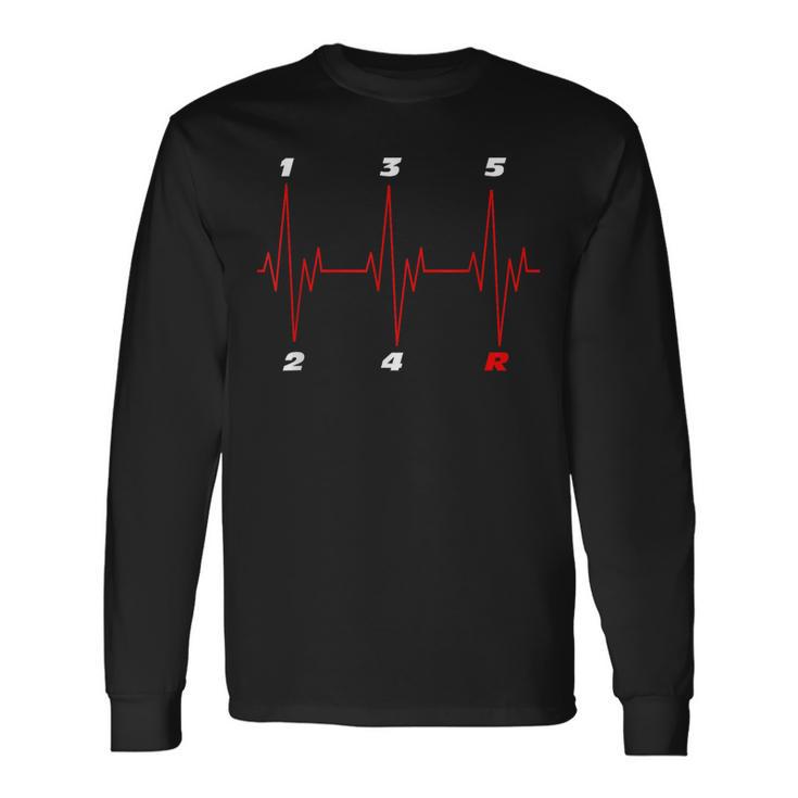 Transmisión Manual Heartbeat Motorsport Racer Cars Regalo Camiseta de manga larga