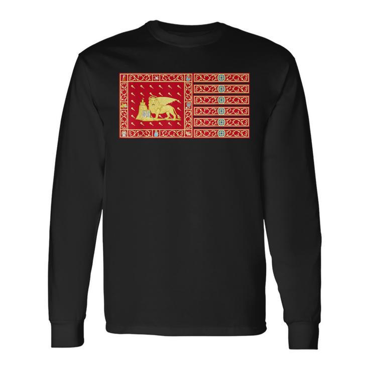 Venecia Italia Banderaenezia Italia Banner Camiseta de manga larga