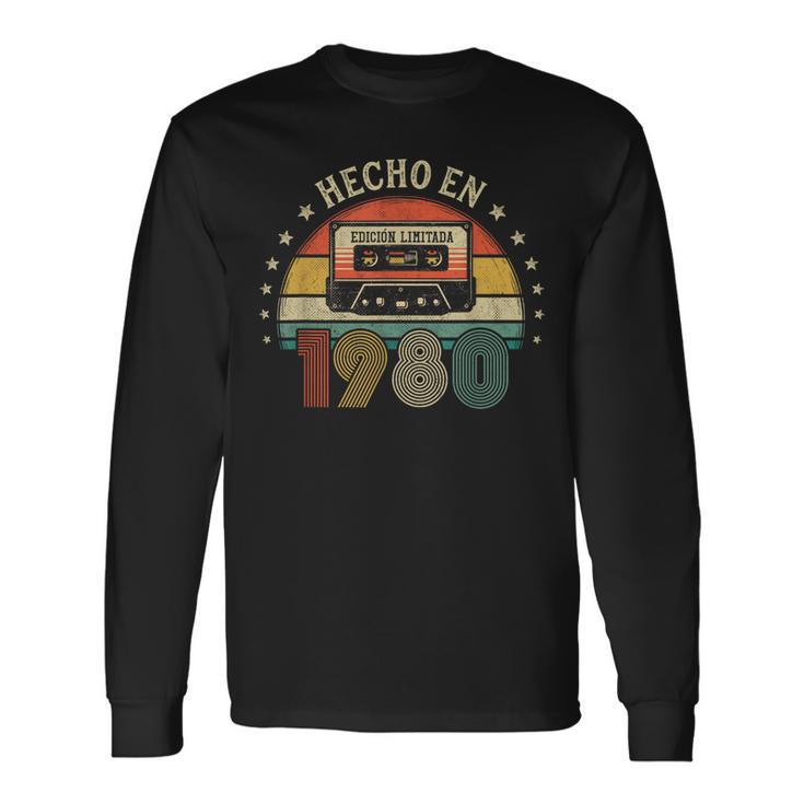 Vintage Hecho En 1980 Regalo Nacido En 1980 Edición Limitada Camiseta de manga larga