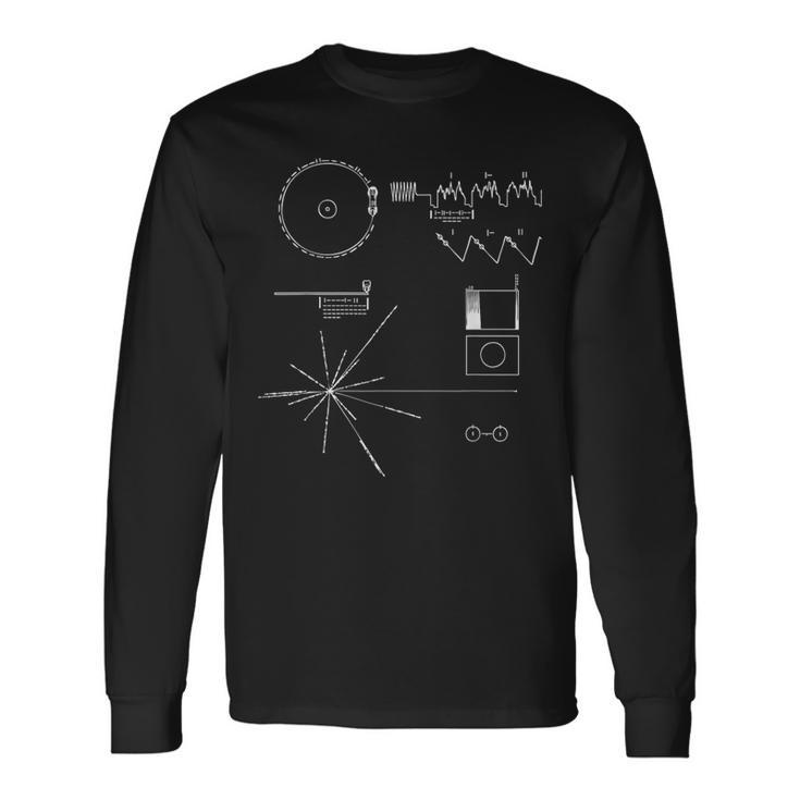Voyager 1 Golden Record Message Camiseta de manga larga