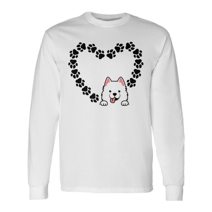 Cœuramoyède Drôle Propriétaire Deamoyède Amoureux Des Chiens T-shirt à manches longues