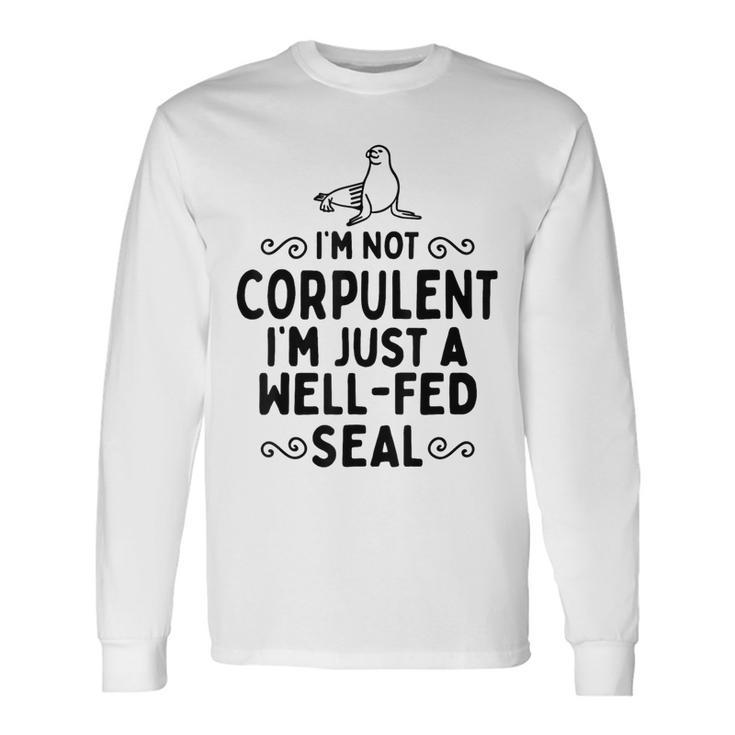 Foca No Corpulenta Bien Alimentada Animal Marinoubmarino Del Océano Camiseta de manga larga