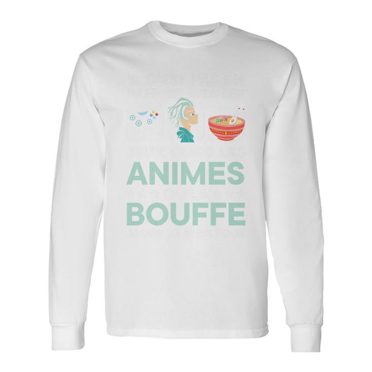 Jeuxideo Les Animes Ou La Bouffe Japon Animé Cadeau Manga Haut De Gamme T-shirt à manches longues