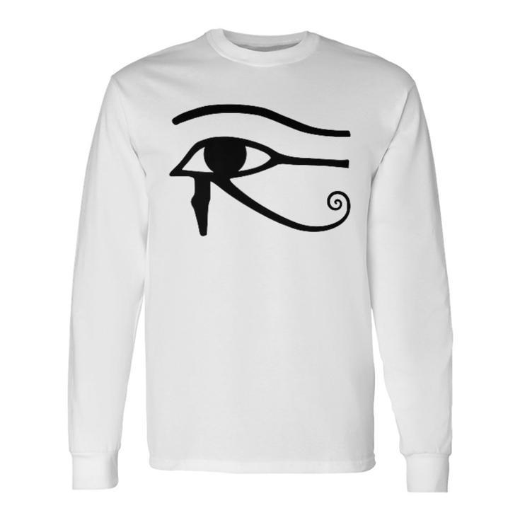 Œil D'horus Noir –Ymbole Discret De L'égypte Ancienne Égyptienne T-shirt à manches longues