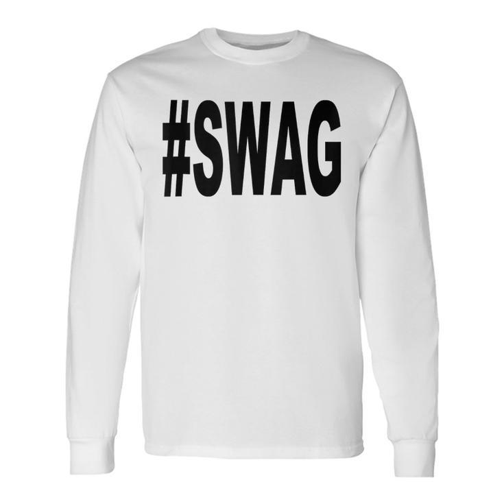 Swag Con Hashtag In Mangas Camiseta de manga larga