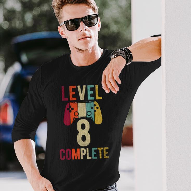 Niños Cumpleaños Niño 8 Años Camisa Gamer Nivel 8 Completo Camiseta de manga larga Regalos para él