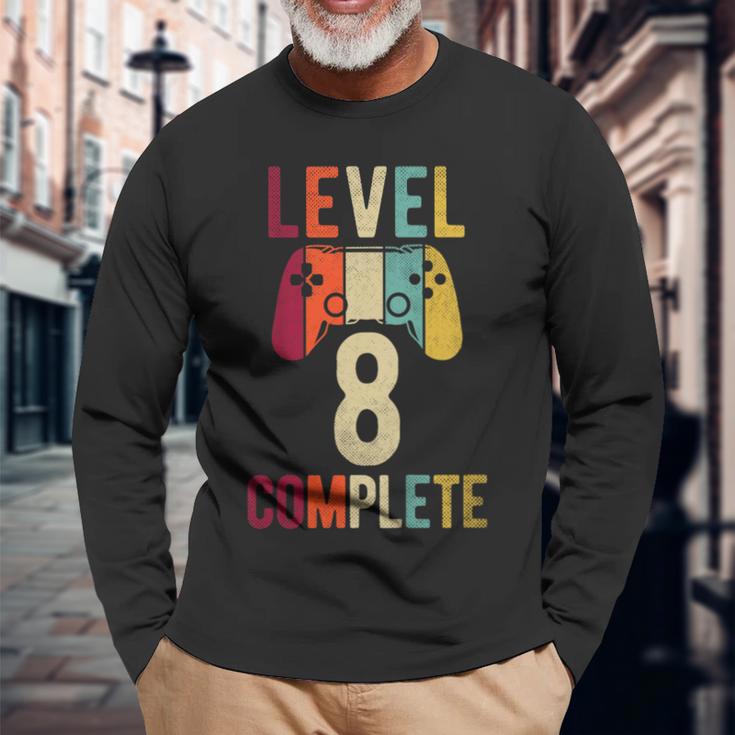Niños Cumpleaños Niño 8 Años Camisa Gamer Nivel 8 Completo Camiseta de manga larga Regalos para ancianos
