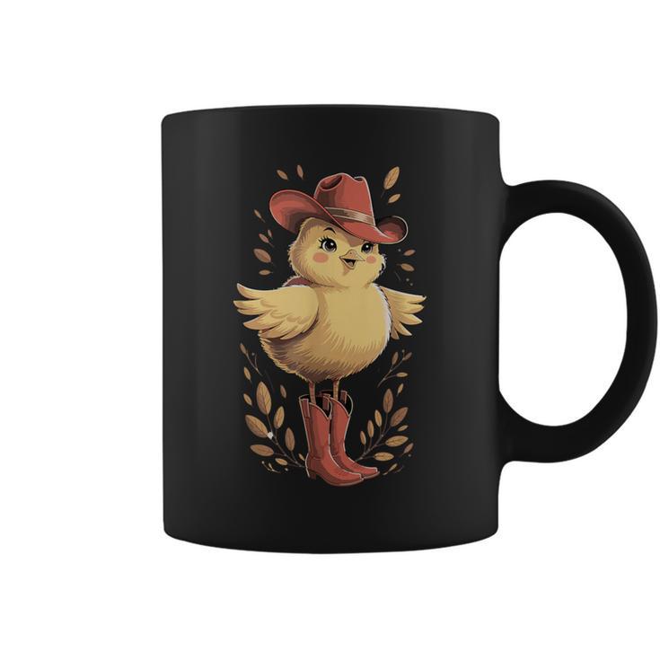 Adorable Poussin En Bottes Et Chapeau De Cowboy Tasse