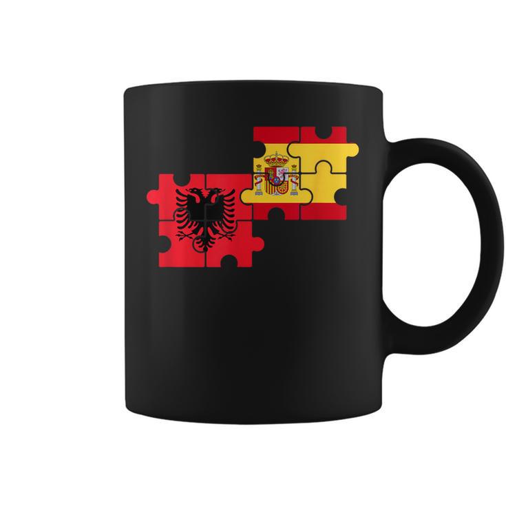 Albania España Bandera Español Albanés Taza de café