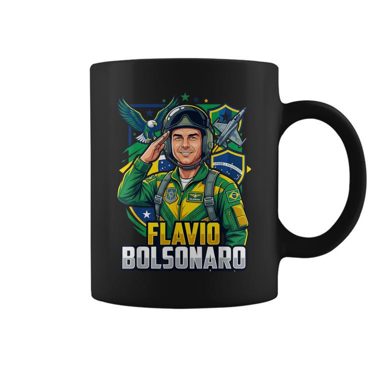 Bolsonarista Patriota Flávio Bolsonaro F22 Presidente Brasil Taza de café