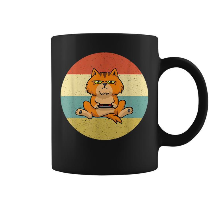 Chat Geek Hommeintage Rétro Idée Cadeau Gamer Personnalisé Tasse