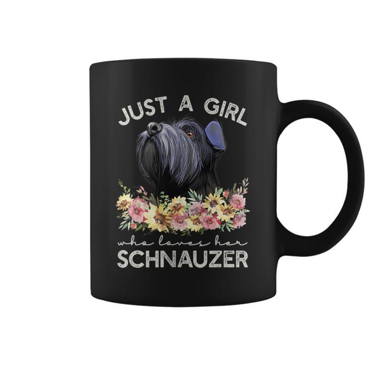 Chnauzer Regala A Una Chica Que Amauchnauzer In Mangas Taza de café