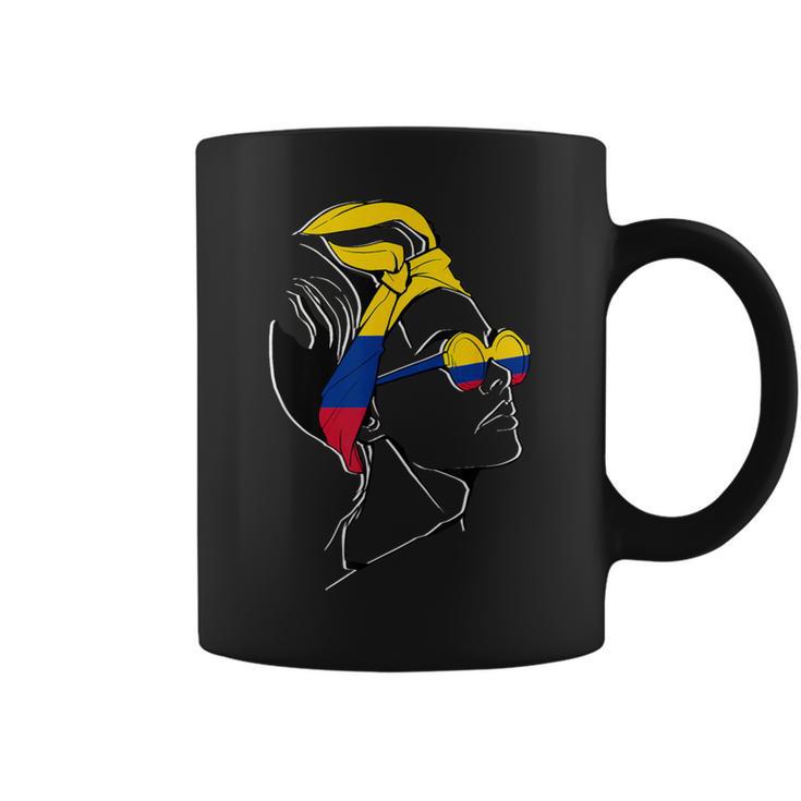 Colombia Bandera Pañuelo Pelo Orgullo Colombiano Taza de café