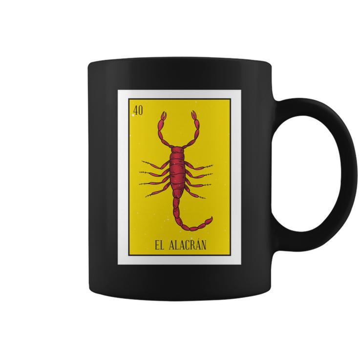 El Alacran Lotería Regalo La Tarjeta Escorpión Lotería Mexicana Manga Larga Taza de café